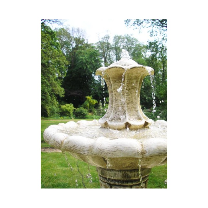 Klasyczna kamienna fontanna dwu-kondygnacyjna H 155cm