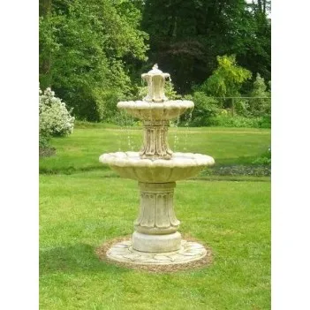 Klasyczna kamienna fontanna dwu-kondygnacyjna H 120cm