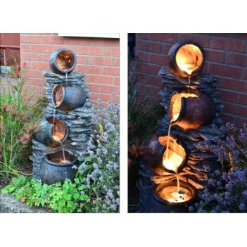 Fontanna dzbany oleju z podświetleniem  LED   H 117cm