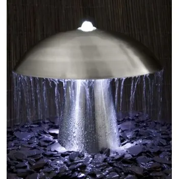 Fontanna do domu i ogrodu stal nierdzewna,LED H 50 cm 