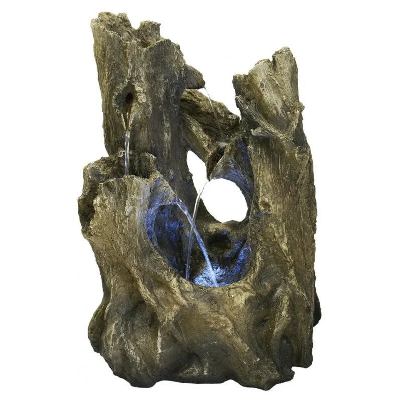 Fontanna, kaskada kłoda drzewa, LED , H 55 cm Fontanna, kaskada kłoda drzewa, LED , H 55 cm