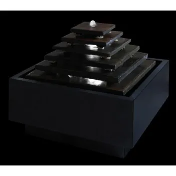 Fontanna grzyb do domu i ogrodu stal nierdzewna,LED H 40 cm 