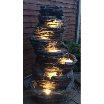 Duża fontanna, kaskada z oświetleniem H 147 cm