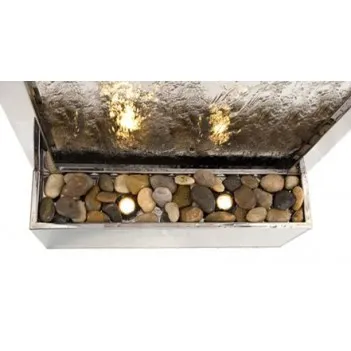 Fontanna ściana wodna do domu i ogrodu stal nierdzewna H 173 cm 