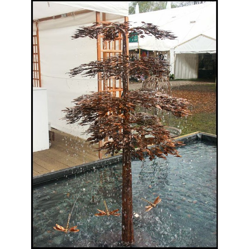 Fontanna drzewo Bonsai z miedzi.H 105 cm.
