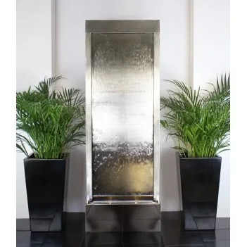 Fontanna ściana wodna do domu i ogrodu stal nierdzewna H 173 cm 