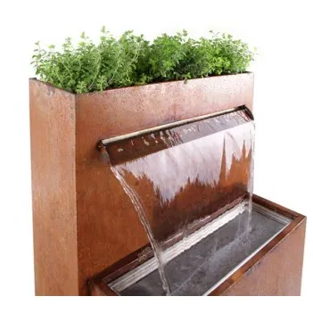 Fontanna grzyb do domu i ogrodu stal nierdzewna,LED H 40 cm 