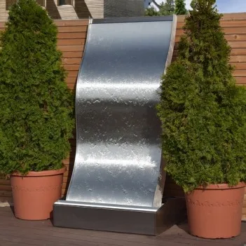 Wasserwand Edelstahl Welle...
