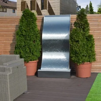 Wasserwand Edelstahl Welle...