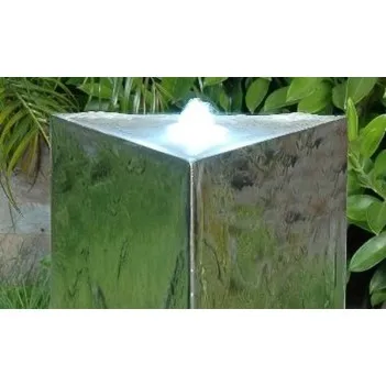 Fontanna grzyb do domu i ogrodu stal nierdzewna,LED H 40 cm 