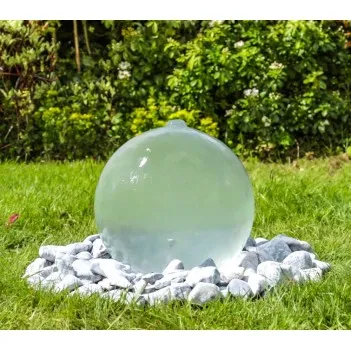 Zahrádní fontána koule, akryl, LED, výška 45 cm,