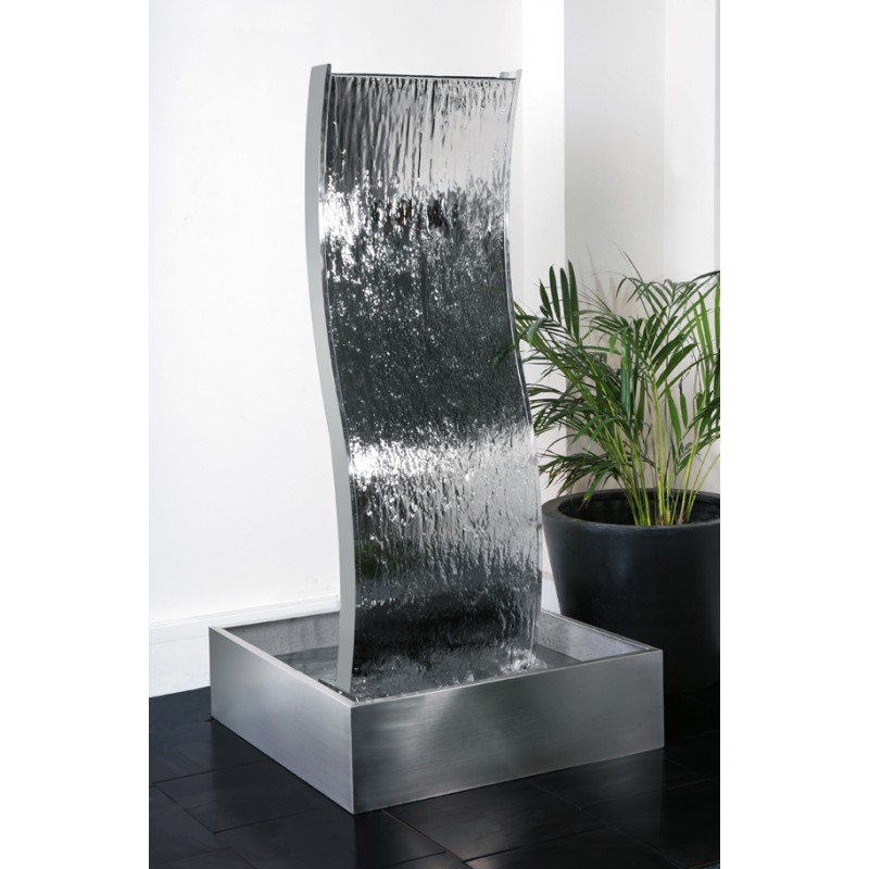 Double-Sided Curved Water Wall with Plastic Reservoir, height 180 cm