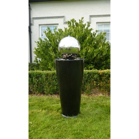 Fontanna grzyb do domu i ogrodu stal nierdzewna,LED H 40 cm 