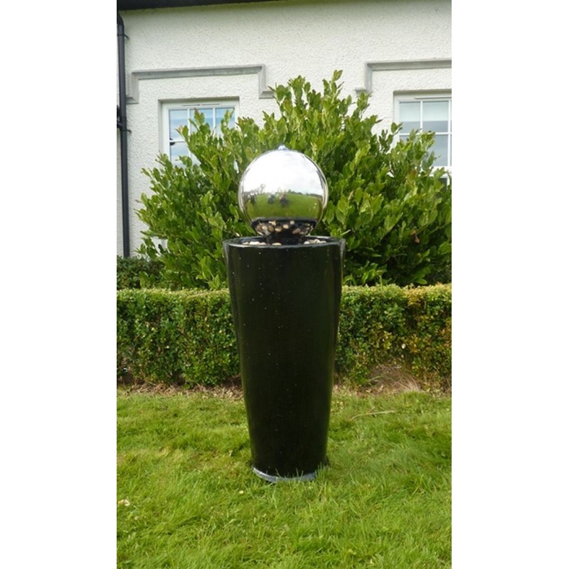 Fontanna grzyb do domu i ogrodu stal nierdzewna,LED H 40 cm 