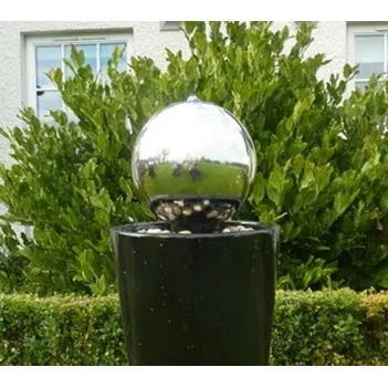 Fontanna grzyb do domu i ogrodu stal nierdzewna,LED H 40 cm 