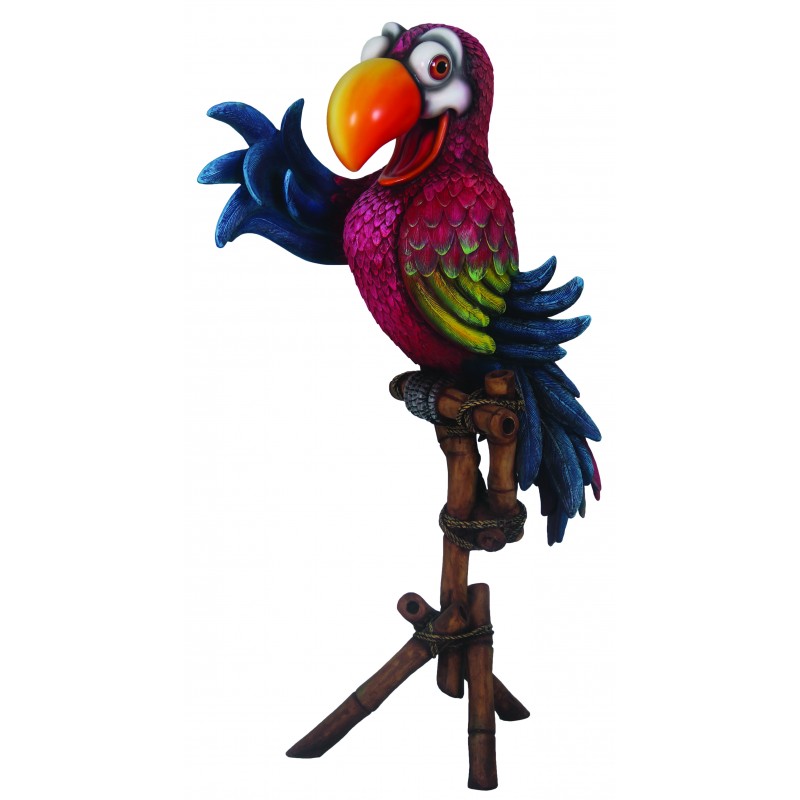 Comic Parrot on Stand