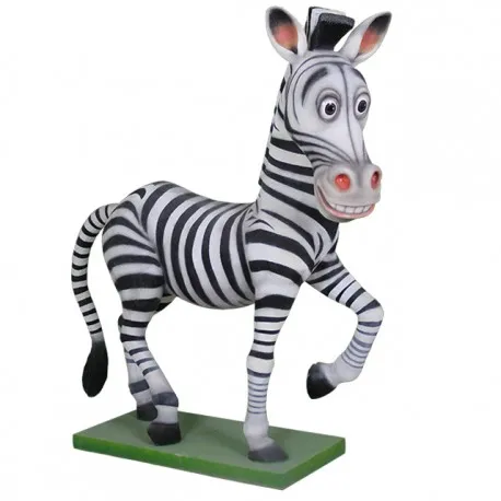 Comic Zebra with Base