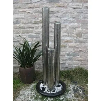 Fontanna grzyb do domu i ogrodu stal nierdzewna,LED H 40 cm 