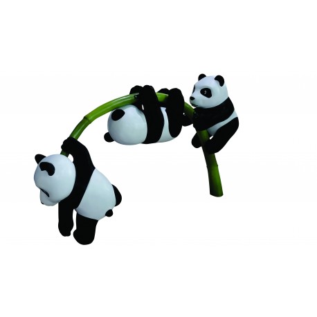 Panda Cubs on Bamboo