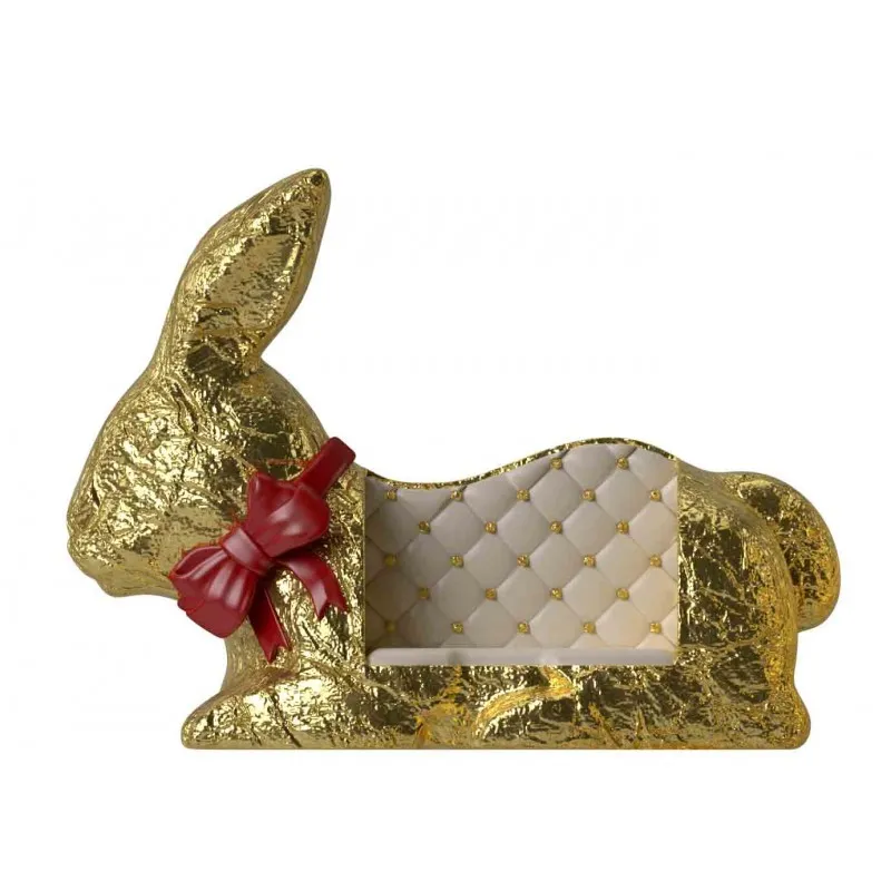 Sofa wielkanocna z czekoladowym króliczkiem