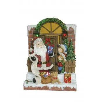 Święty Mikołaj w drzwiach