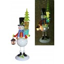 Snowman with Tree & Lamp