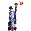 Stacked Snowmen Lamp , LED