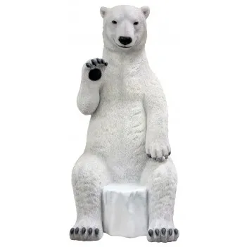 226 cm Sitting Polar Bear –...