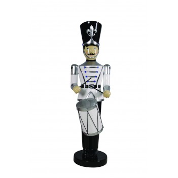 Toy Soldier with Drum (White/Black)