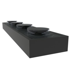 Aluminum watertable with bowls ADABS2