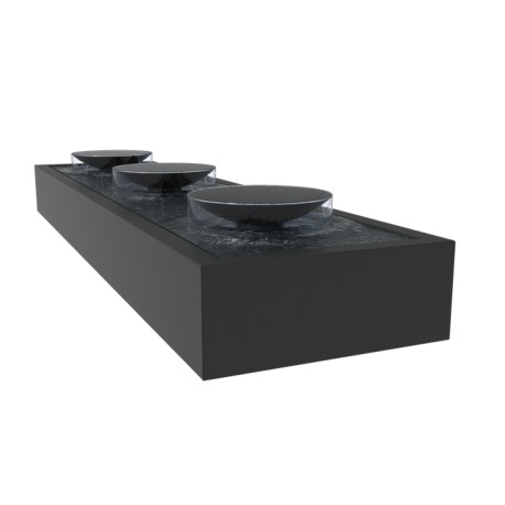 Aluminum watertable with bowls ADABS3