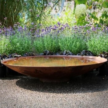 Corten Steel Water Bowl ADWNS6
