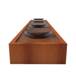 Corten Steel watertable with bowls - Water feature ADCBS2