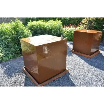 Corten Stahl Wasserblock - Brunnen ADCWB1