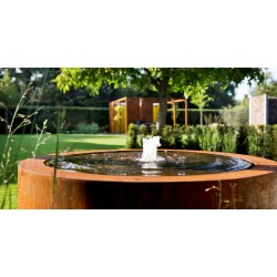 Corten Steel Round Water table - water feature ADCBR6
