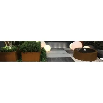 Corten сталь круглый пруд с фонтаном ADCBR1