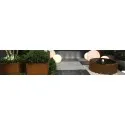 Corten сталь круглый пруд с фонтаном ADCBR1