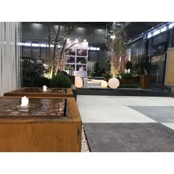 Corten сталь пруд с фонтаном ADCB13