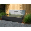 3000x250x600 Aluminium Wasserwand am Teich angebracht ADVM1.1
