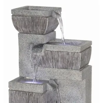 Fontanna,kaskada Granitowe Cztery Misy,LED,H 80 cm