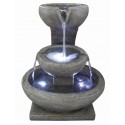 Fontanna,kaskada Trzy Granitowe Misy,LED,H 57 cm