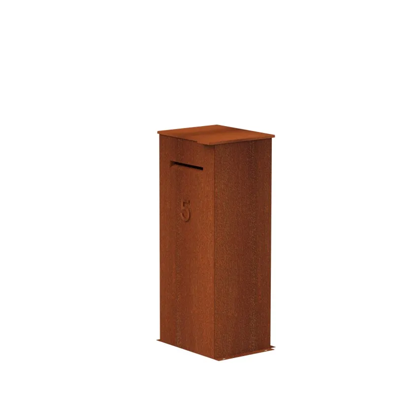 500x400x1200 Corten Steel letterbox ADPCC1