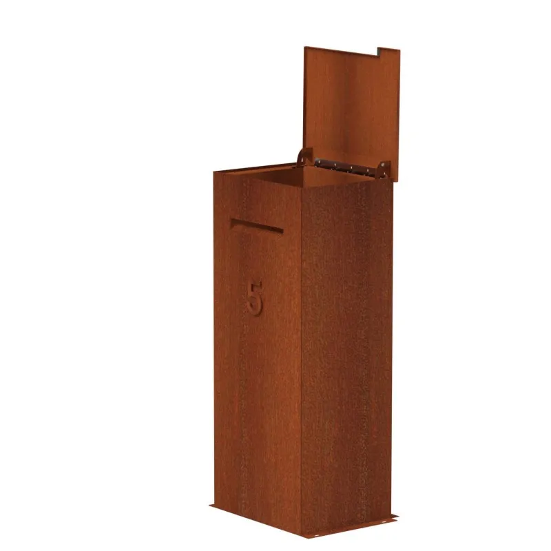 500x400x1200 Corten Steel letterbox ADPCC1