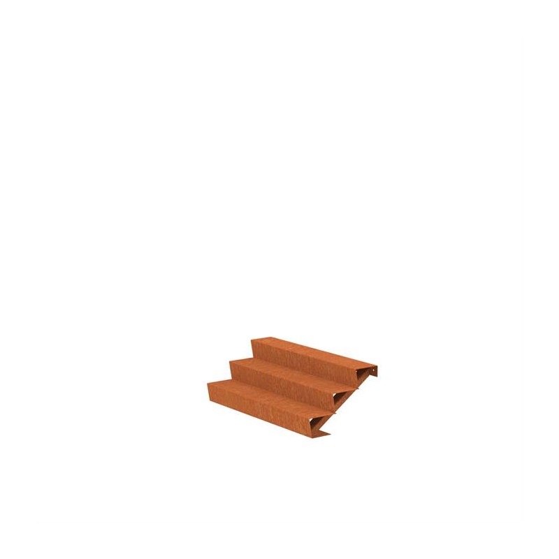 1500x720x510 Corten Steel Stairs ADCST3.3 (3 Stair steps)