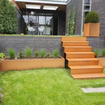 1500x720x510 Schody z oceli Corten ADCST3.3 (3 Schodišťových stupňů)