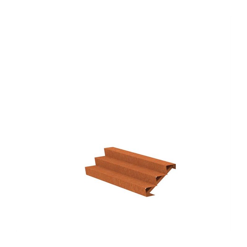 2000x720x510 Corten Steel Stairs ADCST3.4 (3 Stair steps)