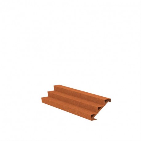 2500x720x510 Corten Steel Stairs ADCST3.5 (3 Stair steps)