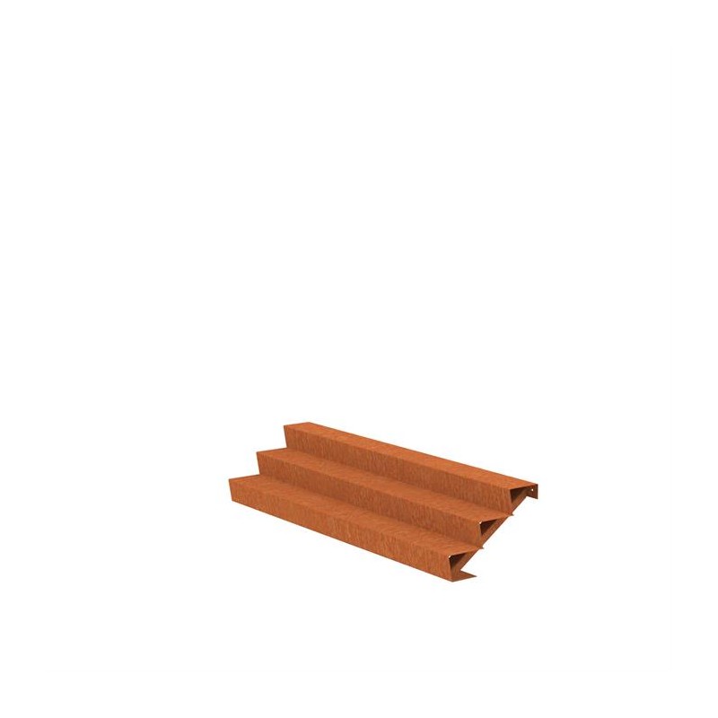 2500x720x510 Corten Steel Stairs ADCST3.5 (3 Stair steps)
