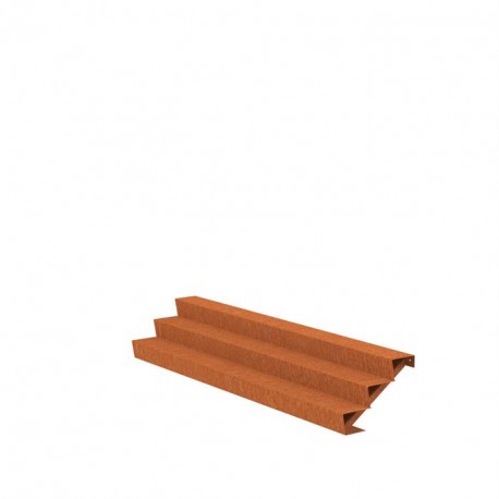 3000x720x510 Corten Steel Stairs ADCST3.6 (3 Stair steps)