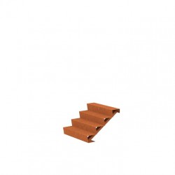 1000x960x680 Corten Steel Stairs ADCST4.1 (4 Stair steps)